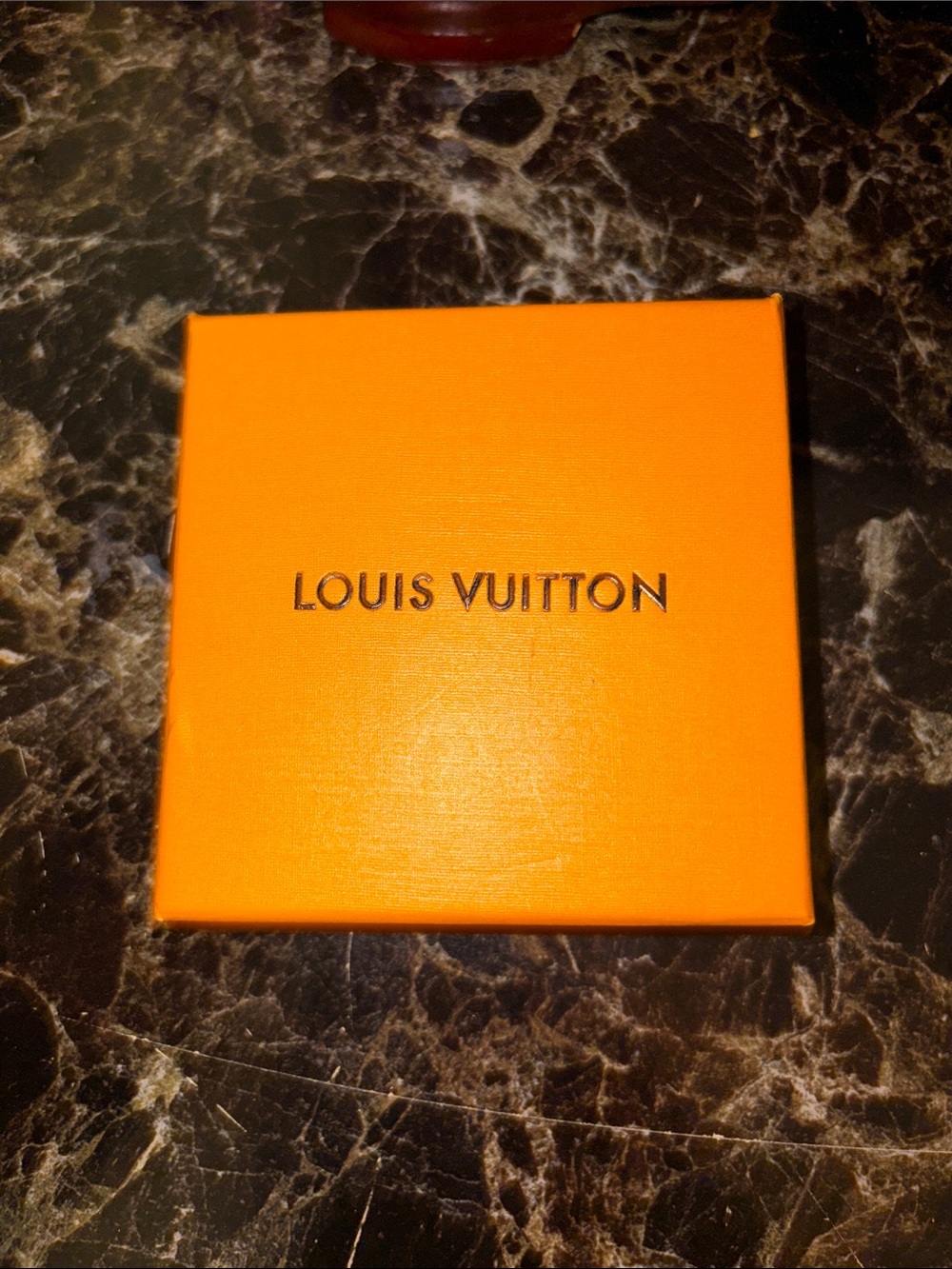 Louis Vuitton Gold LV Circle Logo Hoop Earrings - Picture 3 of 3